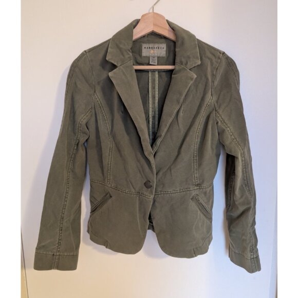 Marrakech by Anthropologie Moss Green Knit Blazer - Picture 5 of 10